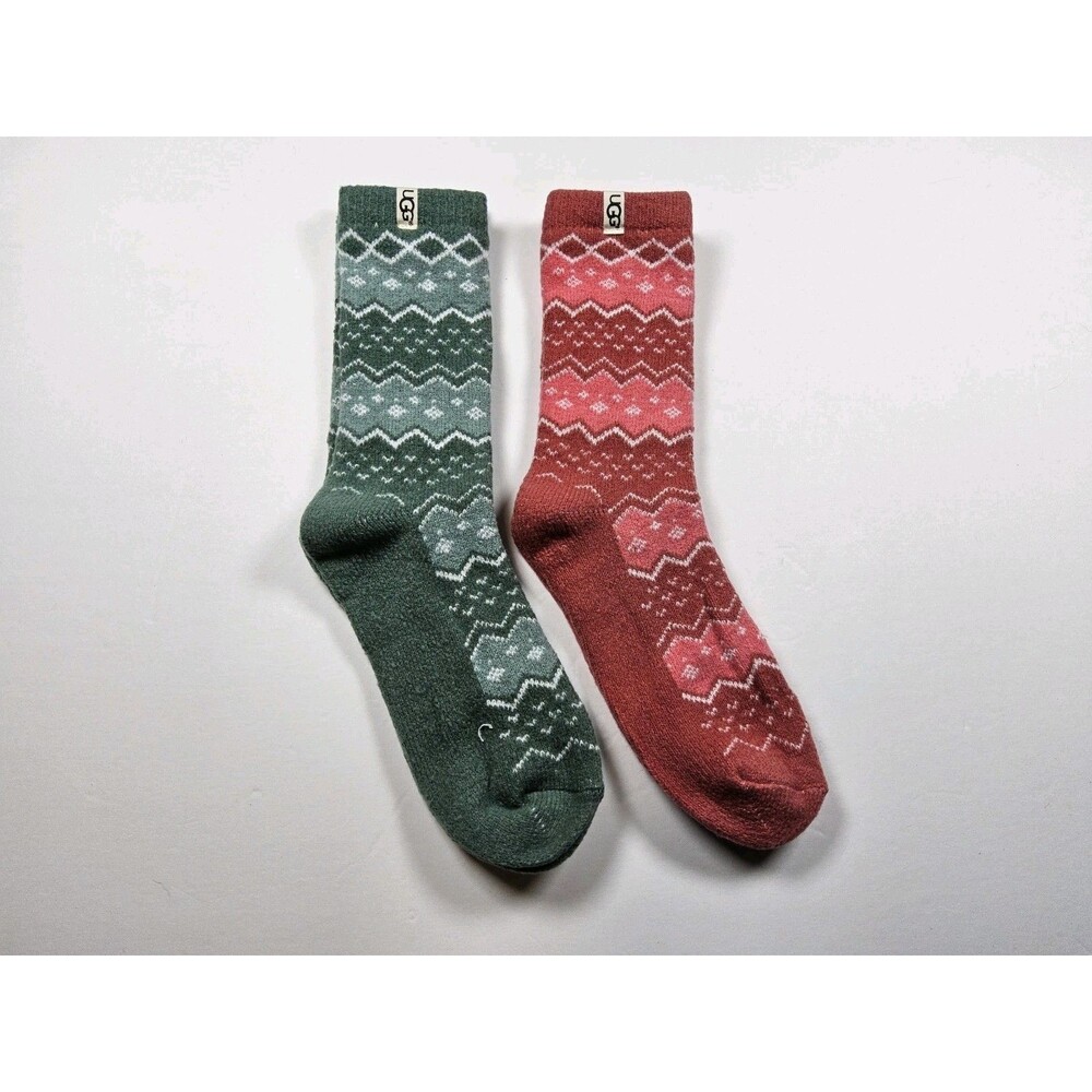 Ugg Women's Winter Holiday Cozy Lot Of 2 Pairs Socks One Size